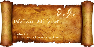 Dévai József névjegykártya