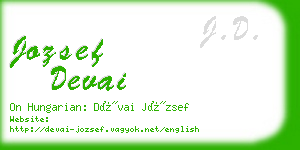 jozsef devai business card